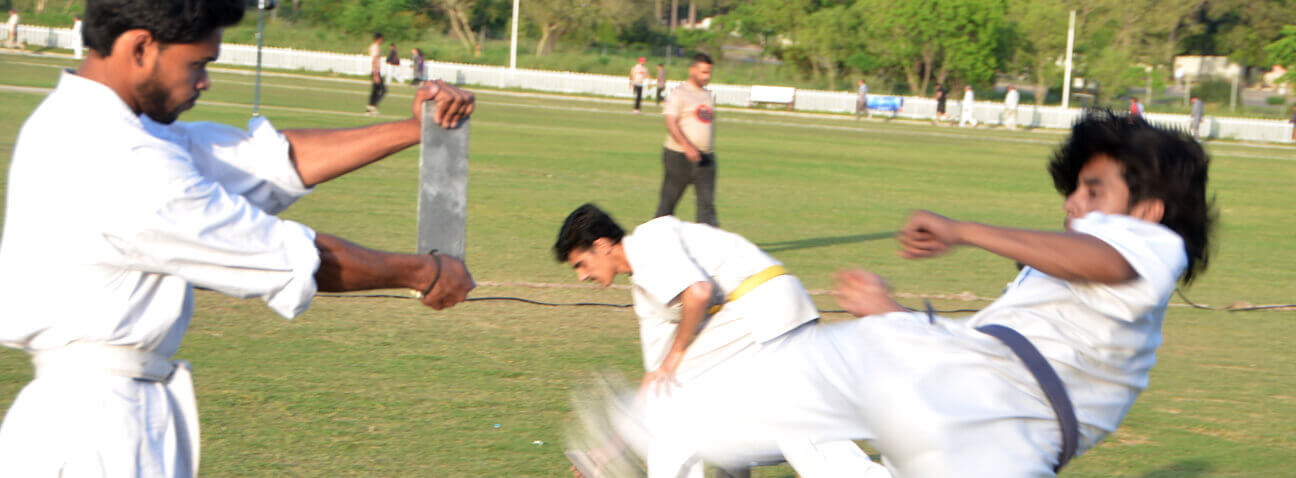 karaty kungfu marshal art sports event in preston university islamabad pakistan